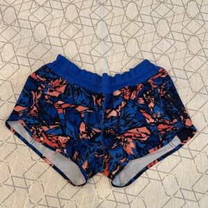 Lululemon Athletica Blue and Orange Athletic Shorts